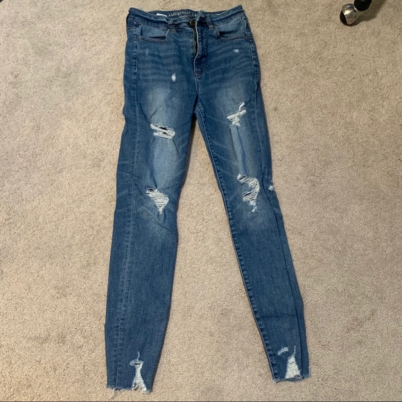 American Eagle Outfitters Denim - American Eagle distressed hi rise jeans